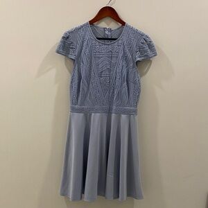 City Studio Light Blue Lace Top